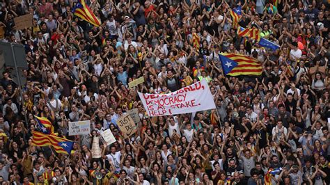 mass walkout  catalonia  police violence  independence