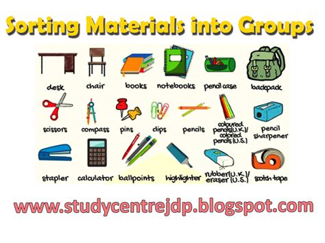 sorting materials  groups