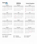 Image result for Uk Public Holidays 2024 Calendar. Size: 154 x 185. Source: www.generalblue.com