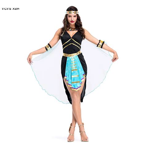 sexy woman queen of egyptian cleopatra cosplay female halloween goddess