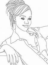 Rihanna Coloring Dibujos Gratuit Kleurplaat Hellokids Ausmalbild Adopte Famosas Línea sketch template