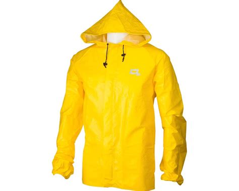 rainwear element series rain jacket  hood yellow  p clothing nashbar