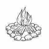Fire Pit Drawing Getdrawings Personal Use sketch template