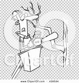 Clip Trimmer Holding Saw Outline Tree Illustration Cartoon Rf Royalty Toonaday sketch template
