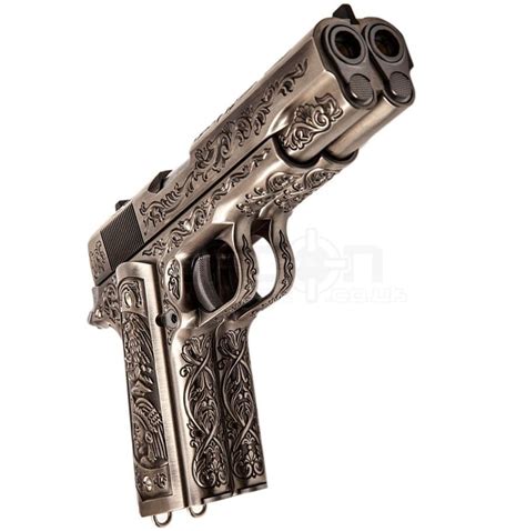 dual barrel  engraved gbb airsoft pistol defcon airsoft