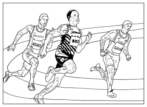 athletics sports kids coloring pages