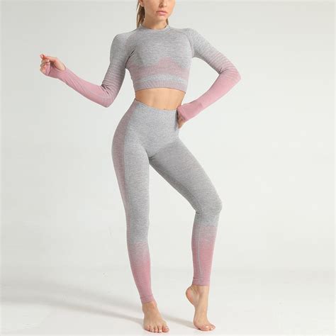 sportswear yoga set shirts for leggings crop top and leggings