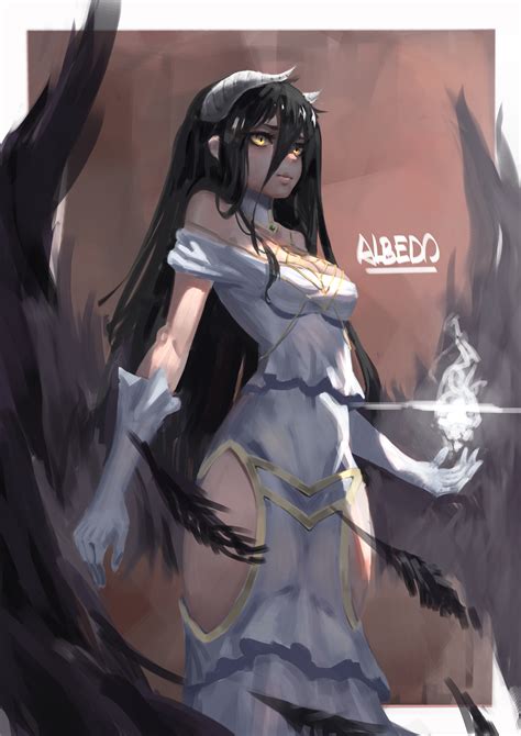 imagen anime overlord maruyama madhouse albedo krin long hair single