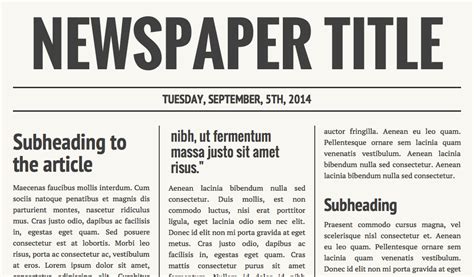 newspaper article   words subheading   article