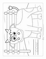 Tracing Farm Animals Pages Coloring Itsybitsyfun Turkey sketch template