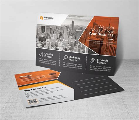 psd business postcards design  template catalog