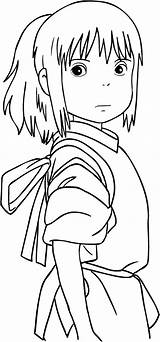 Ghibli Chihiro Away Spirited Coloriage Miyazaki Imprimer Hayao Colorier Coloringhome Ponyo sketch template