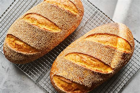 pane siciliano semolina  sesame sourdough bread  perfect loaf