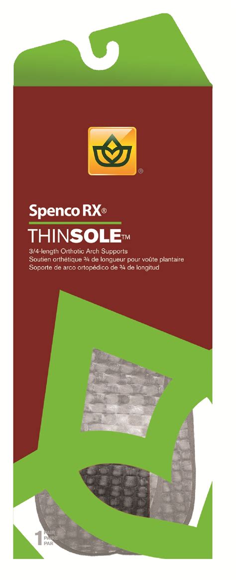 Spenco Rx Thinsole Thin Arch Support Insoles 3 4 Length