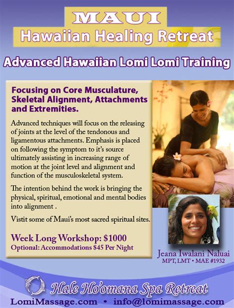 Lomi Lomi Massage Massage Training In Hawaii Hawaiian Lomi Massage