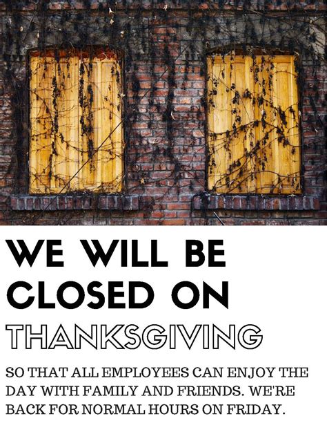 closed  thanksgiving