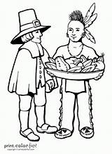 Thanksgiving Pilgrim Drawing Pilgrims Coloring Print Pages Native Color Adult American First Might Paintingvalley Printcolorfun Drawings sketch template