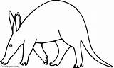 Aardvark Easy sketch template