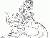 Colorare Principesse Sirene sketch template