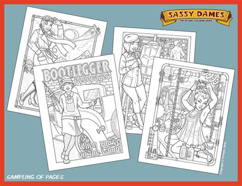 sassy dames coloring book sample pages  shannanigan  deviantart