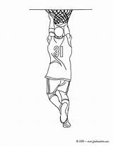 Baloncesto Basquete Jogador Colorir Dunk Um Desenhos Imprimer Dunking Mates sketch template