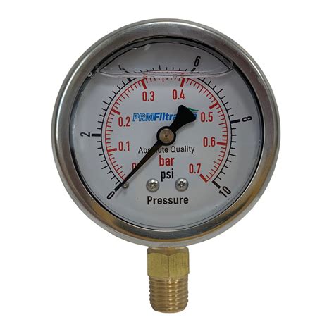 psi pressure gauge   stainless steel case