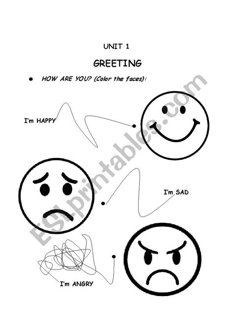 emotions feelings coloring page esl worksheet  taquanghai