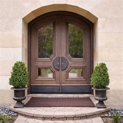 arch top double entry doors