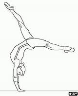 Gymnastics Printable Gymnast Oncoloring sketch template