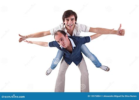 men  carrying      stock photo image  laughing adult