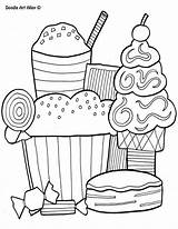 Coloring Pages Food Sweets Print sketch template