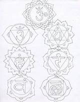 Chakra Coloring Chakras Pages Symbols Tattoo Painting Hippie Mundo Healing Arte Dot sketch template