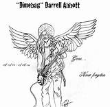 Darrell Abbott Dimebag Jigsaw sketch template