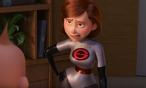 the incredibles 2 clip shows elastigirl isn t happy with her new suit