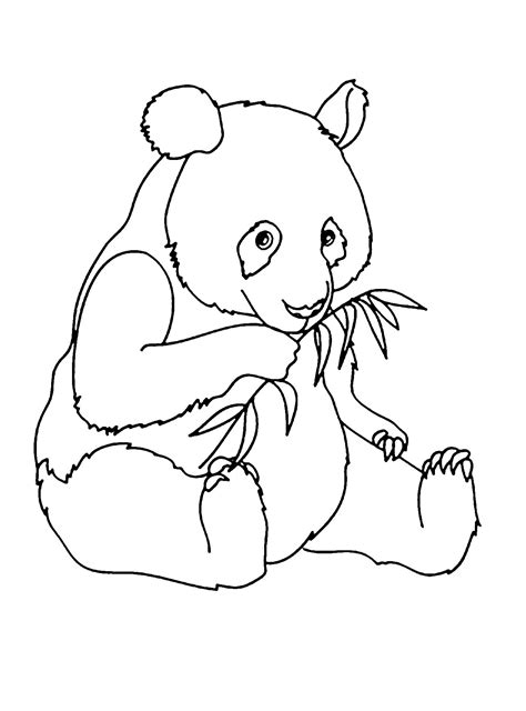 easy panda coloring pages