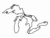 Lakes Pattern Outline Michigan Lake Printable Template Pdf Patternuniverse Stencils Erie Map Shape Coloring Stencil Tattoo Cut Crafts Patterns Silhouette sketch template