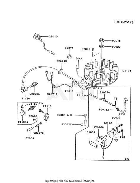 kawasaki fcv   stroke engine fcv parts diagram  electric equipment