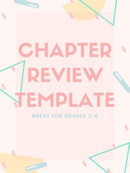 chapter review template  kirby peters teachers pay teachers