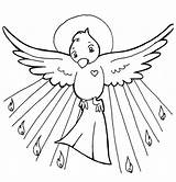 Spirit Holy Coloring Pages Printable Getcolorings Catholic sketch template