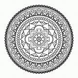 Mandala Coloring Pages Printable Buddhist Colouring Intricate Buddha Adults Abstract Lotus Five Sheets Flower Mandalas Difficult Coloring4free Print Drawing Digital sketch template