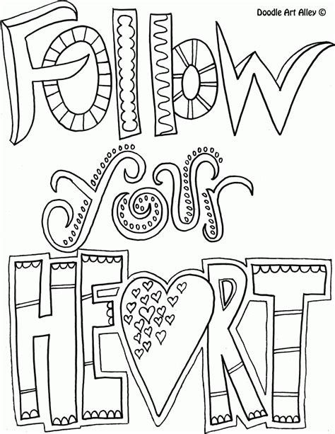 quotes coloring pages doodle art alley coloring pages
