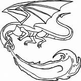 Dragon Coloriage Feu Crache Imprimer sketch template