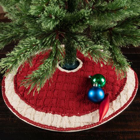chenille christmas mini tree skirt   weed patch