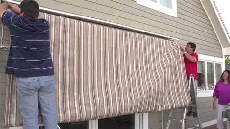 replacing  retractable awnings fabric removal installation youtube