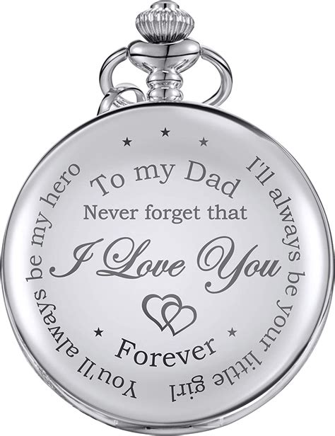 Father S Day Pocket Watch T Personalized Back Engraved I Ll Always