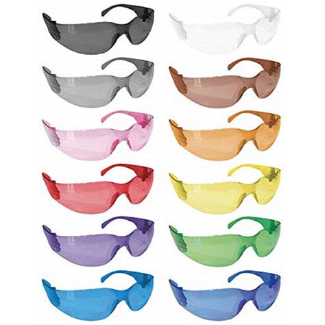 Safe Handler Safety Glasses Polycarbonate Lens Full Color Variety