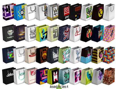sims  custom content  shopping bags box