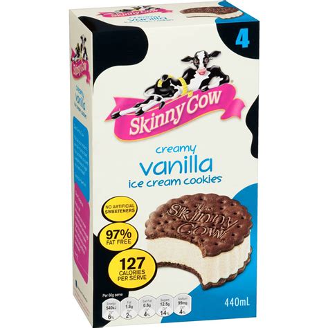 Skinny Cow Ice Cream Cookies Vanilla 4 Pack Woolworths