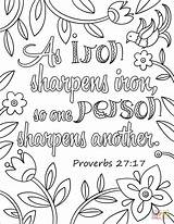 Proverbs Sharpens Supercoloring sketch template
