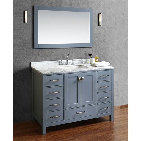 buy vincent   solid wood single bathroom vanity  charcoal grey hm   wmsq cg
